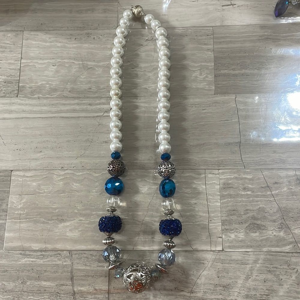 Caribbean blue necklace